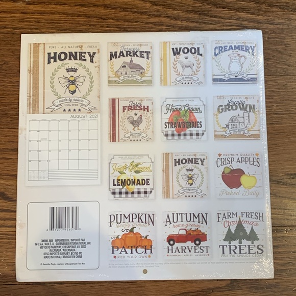 Farmers Market Calendar Set of 4 - Picture 3 of 3